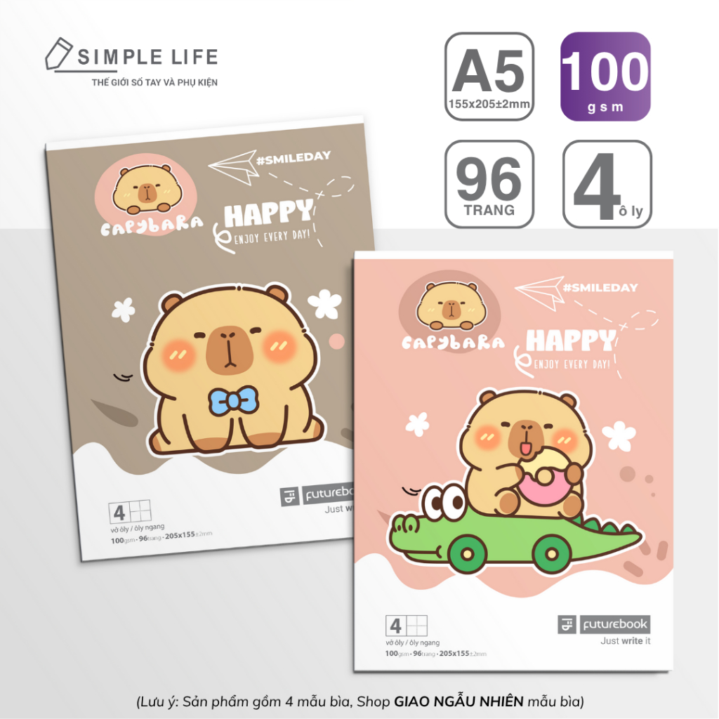 โน๊ตบุ๊คนักเรียน - Capybara Futurebook 96 หน้า 100 แกรม (DK-HS041)