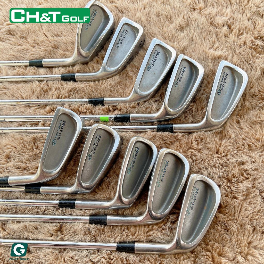 Mizuno Notus 57 3,4,5,6,7,8,9,S,P,F Flex R ชุดไม้กอล์ฟเหล็ก 10 ชิ้น สดใสและสวยงาม ของแท้จากญี่ปุ่น