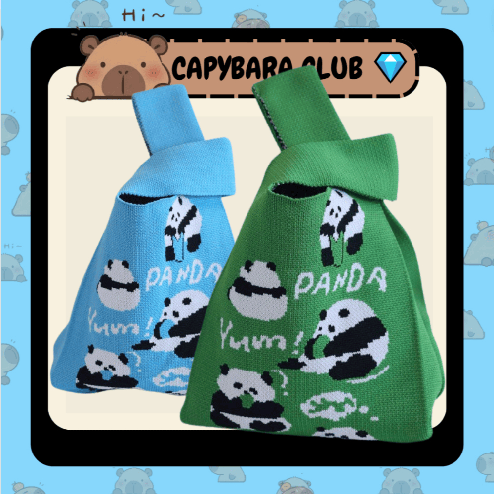 PANDA MINI WOOL BAG TOLE KNITTED BEACH BAG เก็บของน่ารัก เทรนด์ของขวัญ