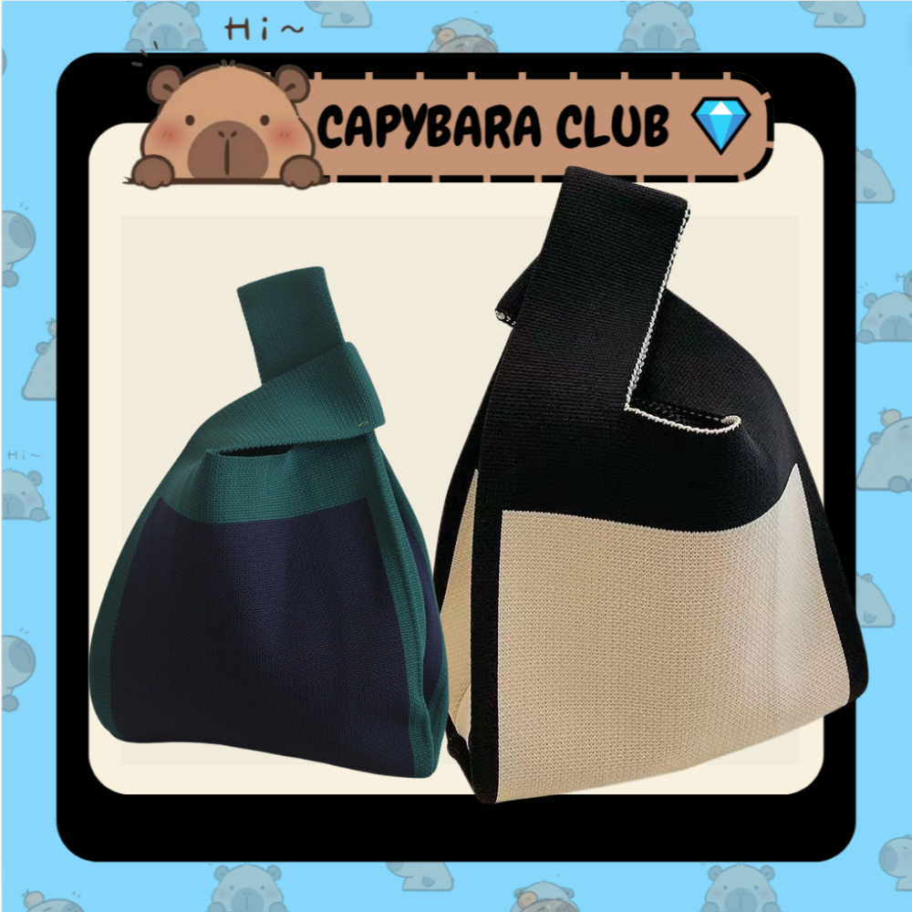 SQUARE รุ่น WOOL BAG TOLE KNITTED BEACH BAG เก็บของน่ารักเทรนด์ของขวัญข้าว