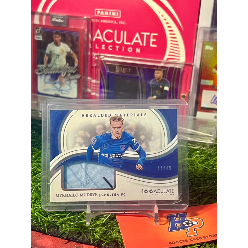 เสื้อชิ้นการ์ดฟุตบอล Mykhailo Mudryk /49 Panini Immaculate 2023/24