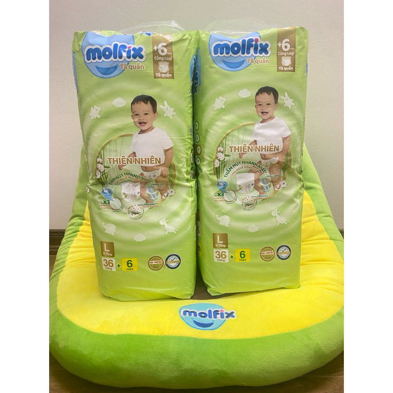 Combo กางเกงผ้าอ้อม Molfix 2g M92/L84/XL76/XXL68 ชิ้น