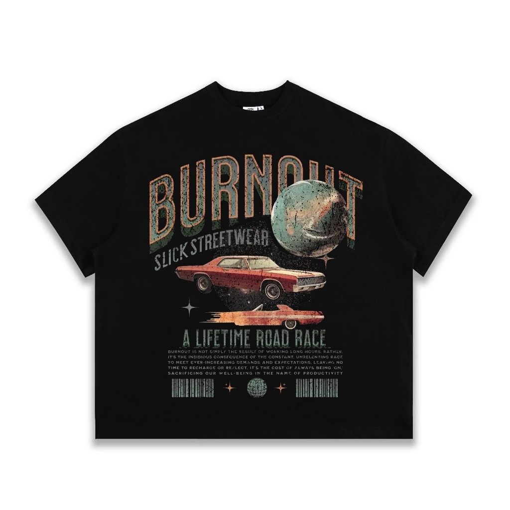 Form Big Boxy T-Shirt "BURNOUT" Cotton 100% - แบรนด์ท้องถิ่น AA Studio UNISEX PCF