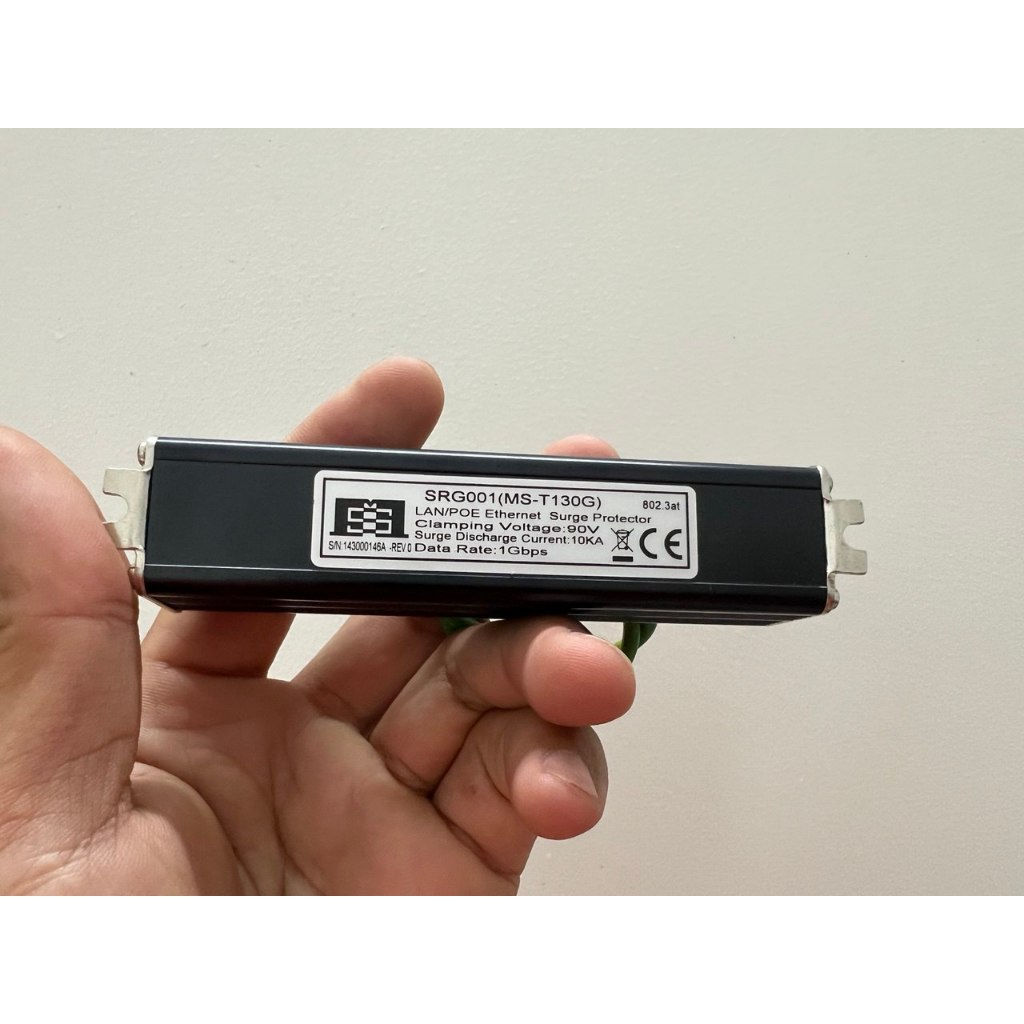 เครื่องป้องกันไฟกระชาก Ethernet LAN/POE 90V 10KA 1Gbps SRG001 MS-T130G