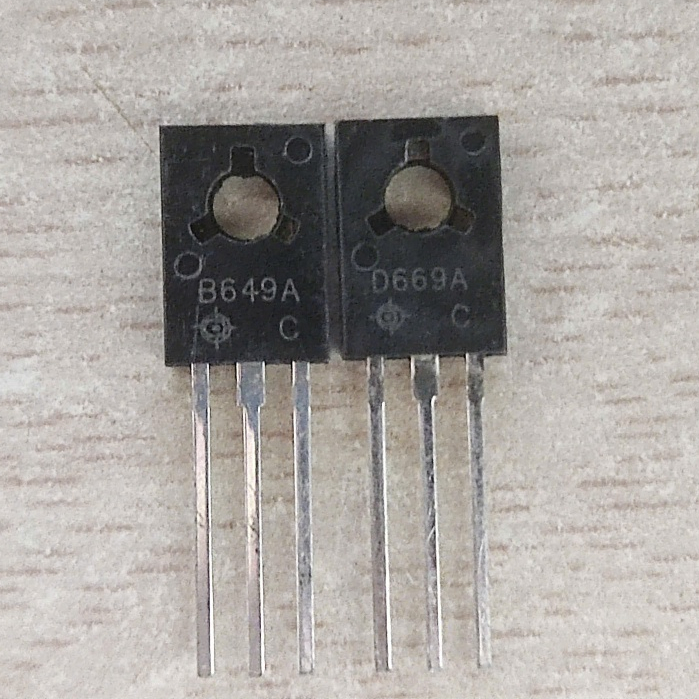ทรานซิสเตอร์ H08 คู่ 2SD669A 2SB649A 180V 1.5A (01 คู่)