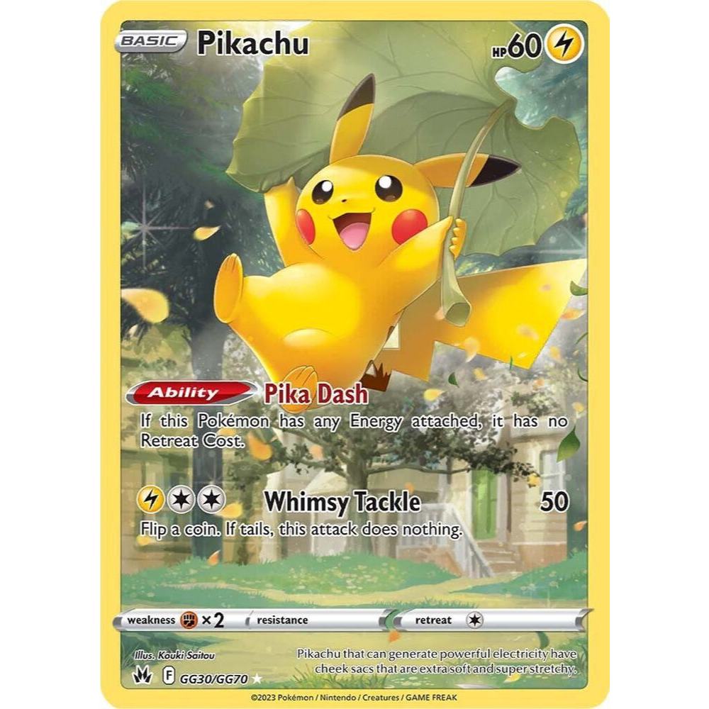 [ของแท้] [ENG] การ์ด /การ์ดเกม POKEMON - Pikachu - GG30/GG70 - Crown Zenith: Galarian Gallery