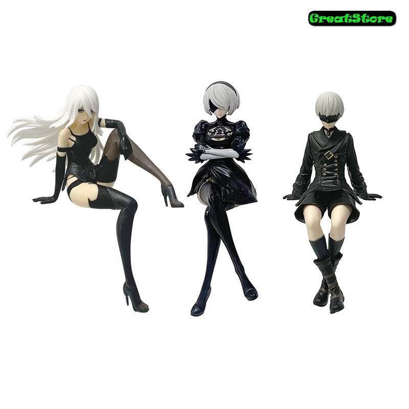 [ Available ] NieR: Automata 2B A2 9S ท่านั่ง Nier Action Figure 13cm - 15cm