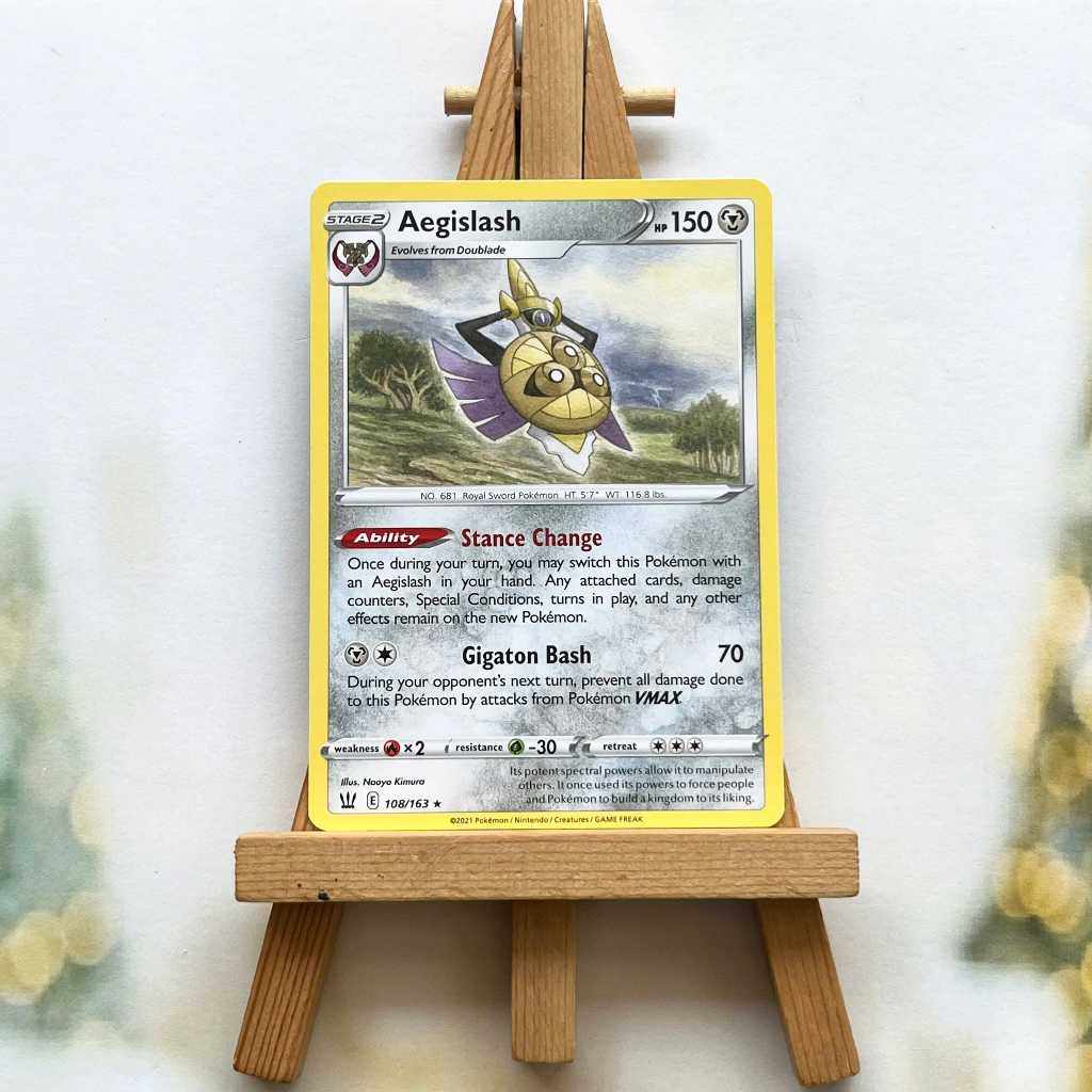 Pokemon Aegislash 108/163 Picture Card - Battle Styles Rare English Odd Card