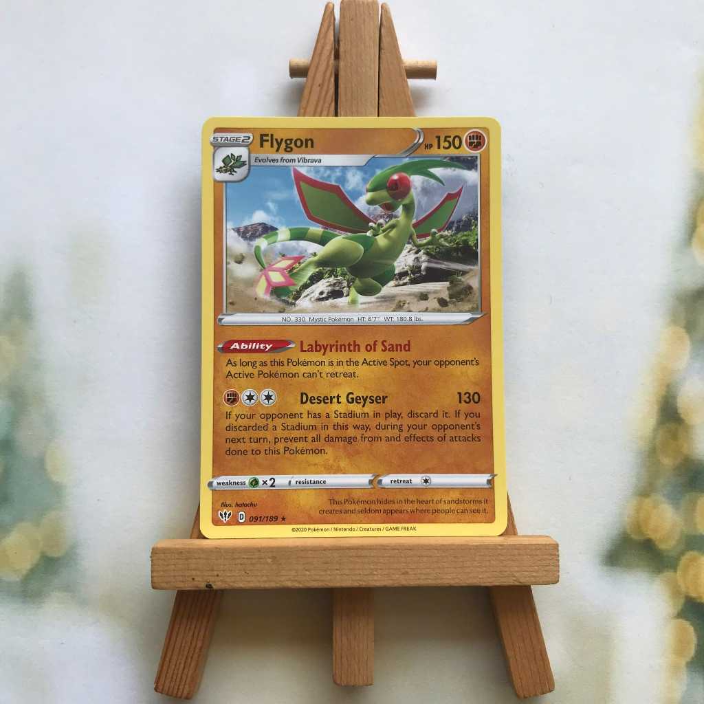 Pokemon Flygon 091/189 Picture Card - Darkness Ablaze Rare English Odd Card