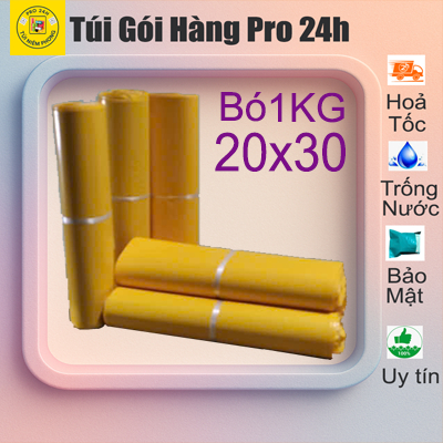 PRO 24H SEALED PACKAGING BAG 20x30 YELLOW THICK, STRONG, SAFE DELIVERY
