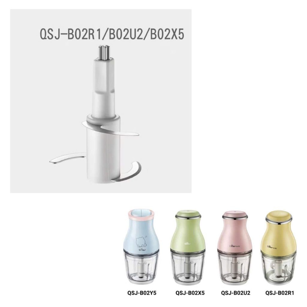 [มีจําหน่าย][อุปกรณ์เสริมมาตรฐาน] เครื่องปั่น 3 ใบมีดของรหัสเครื่องปั่นหมี 0.6L QSJ-B02R1/B02U2/B02X