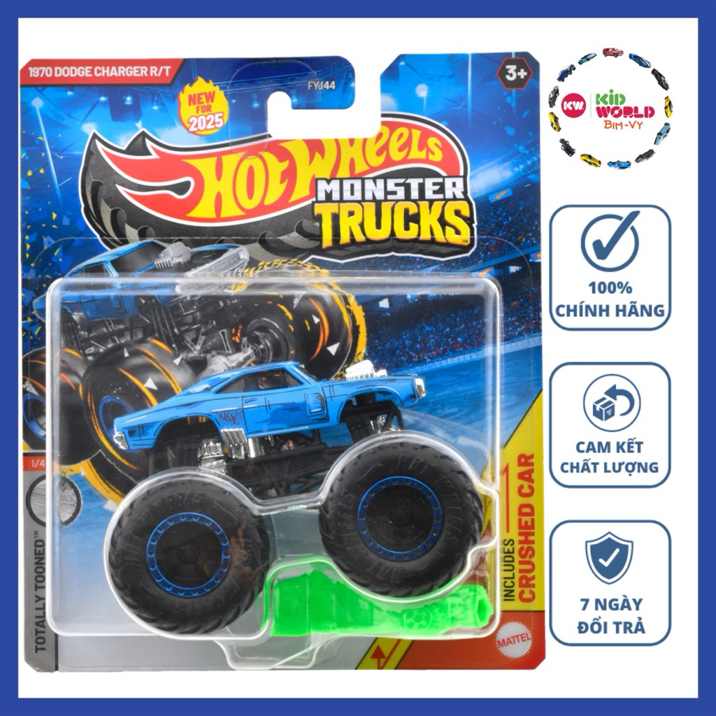 Hot Wheels Monster Trucks 1970 Dodge Charger R/T JCD93.