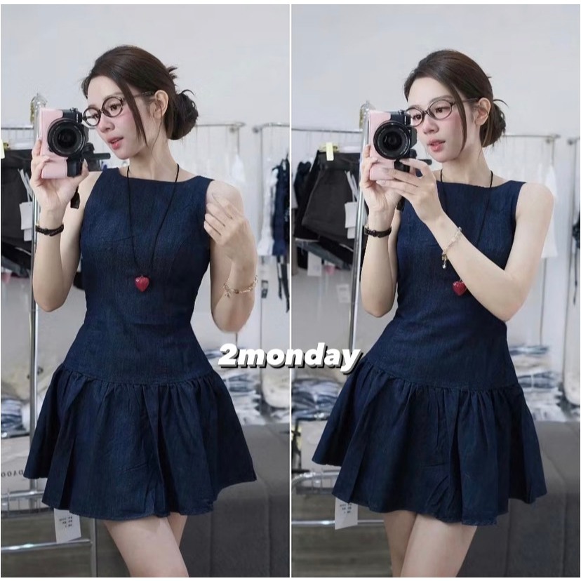 UNDER ARMOR [VIDEO/ AVAILABLE] ชุดเดรสผ้าเดนิมผู้หญิง BEAUTIFUL 2MONDAY V40 ใต้เกราะเปิดกลับ
