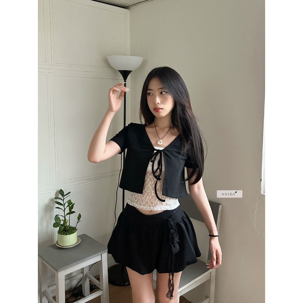 Dreamy Set - ชุดเสื้อกล้ามพร้อมคาร์ดิแกนแขนสั้น nhien.official SET35