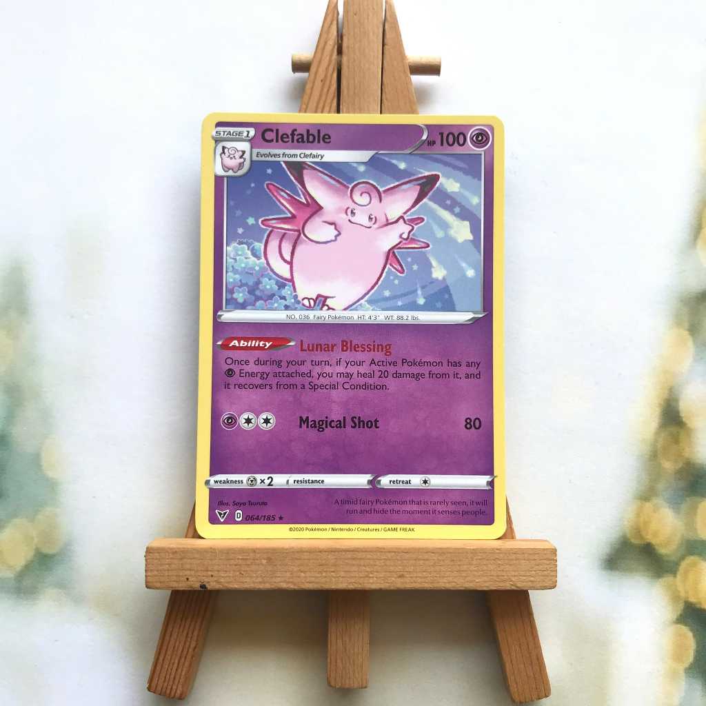 Pokemon Clefable 064/185 Picture Card - Vivid Voltage Rare English Odd Card