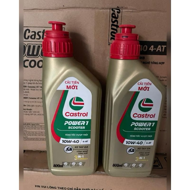 KM Combo) Power1 Scooter 10w40 800ml + Laptop Castrol 120ml