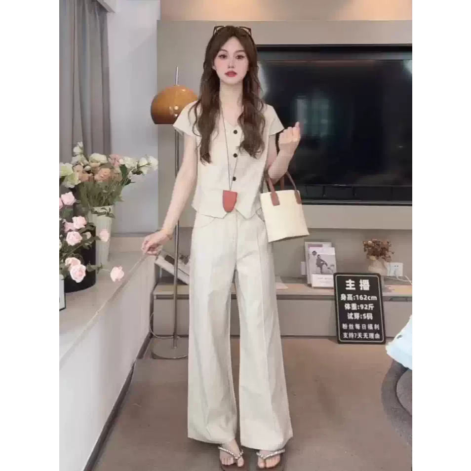 SM CREAM เสื้อแขนสั้น 2-LAYER LAININ สวมง่าย ELEGANT FORM