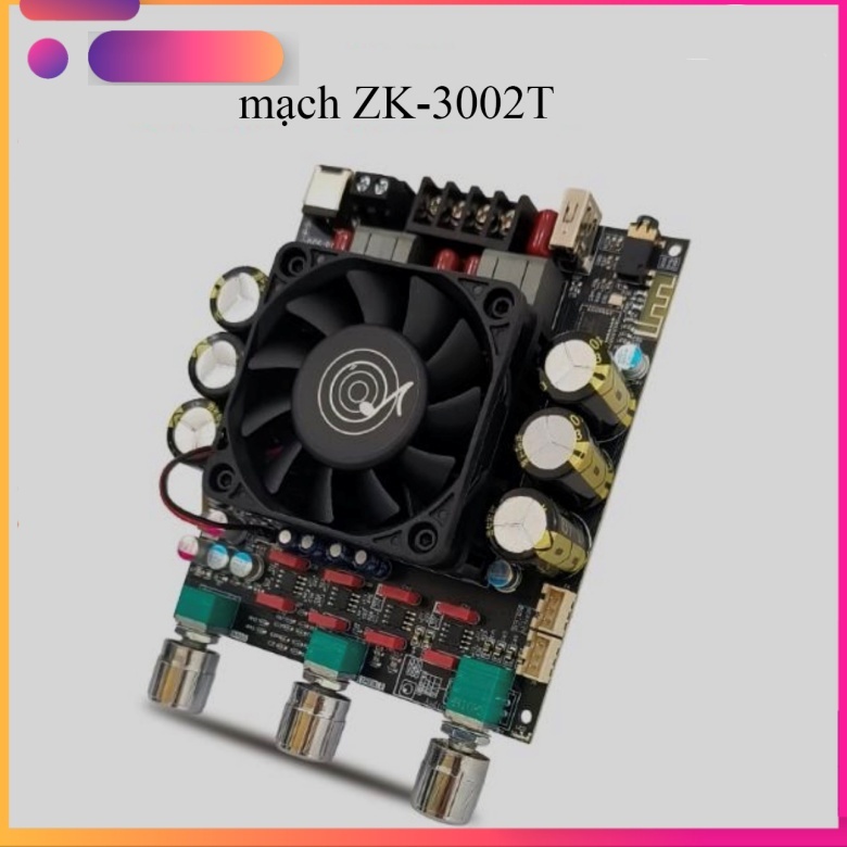 ZK-3002T วงจรขยายเสียงบลูทูธ 300W+300W, 18-50V