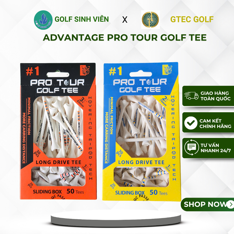 TEE GOLF ADVANTAGE PRO TOUR GOLF TEE LONGER/ No.1 GOLF TEE LATEST MODEL 2025