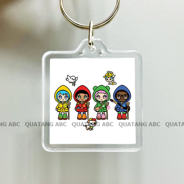 LUCE มาสคอตตัวละครพวงกุญแจสี่เหลี่ยม 10 ชิ้นปีนักบุญสัญลักษณ์ของขวัญคาทอลิก - MKV-LUCE