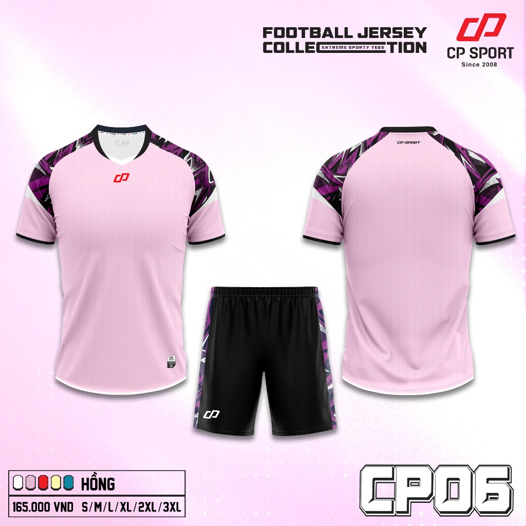 CP SPORT - CP06 PINK ชุดฟุตบอลกีฬา ผ้างายืด BDC-CP06-HOG