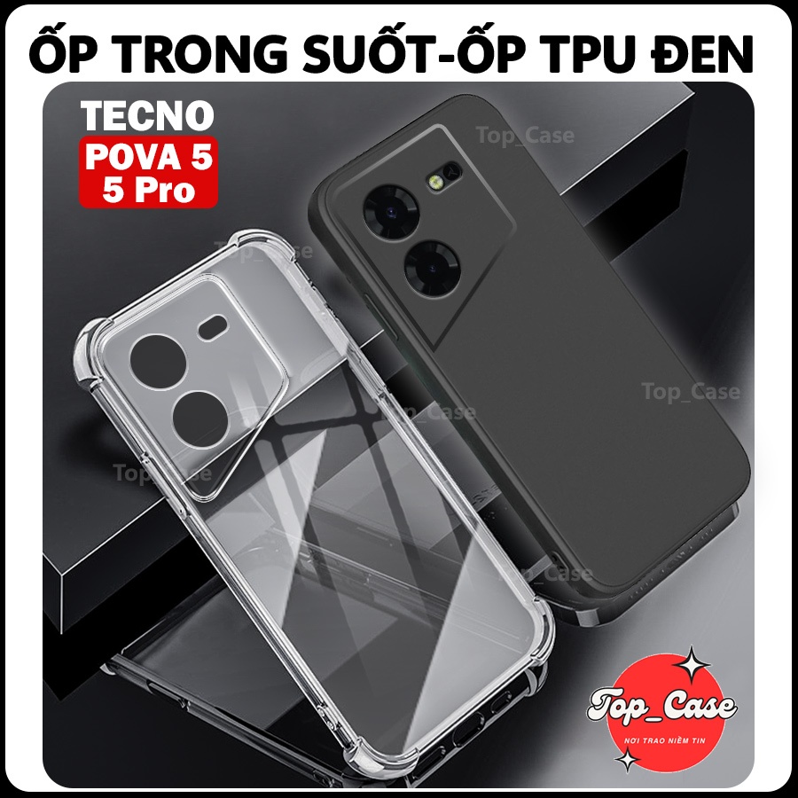Tecno Pova 5/ Pova 5 Pro กันกระแทก โปร่งใส เคสป้องกันกล้อง