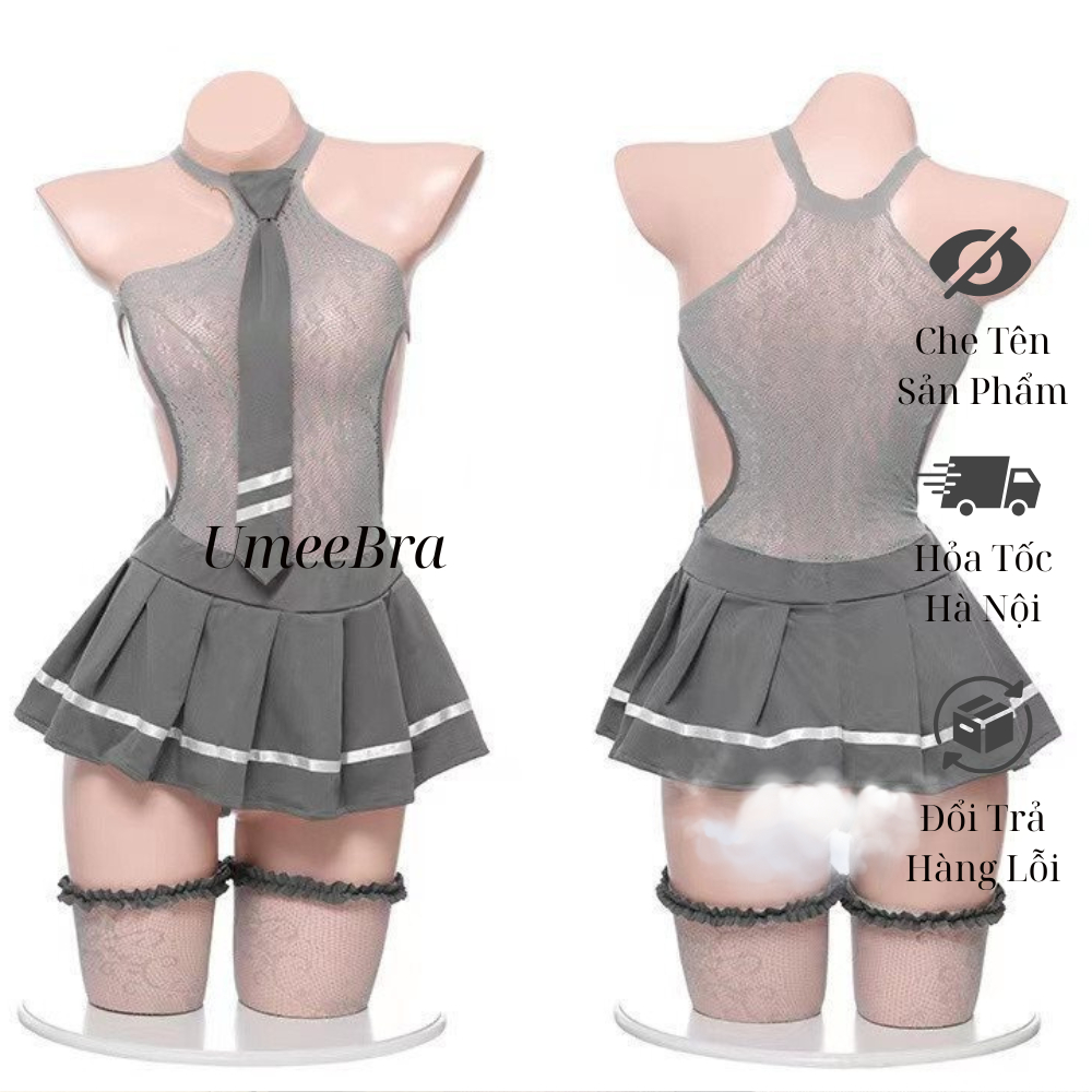 ชุดนอนผู้หญิงคอสเพลย์เลขานุการ DN80 – ดีไซน์ตาข่ายเข้ารูป ตัวหนา เสริมเส้นโค้ง สร้างประสบการณ์เซ็กซี