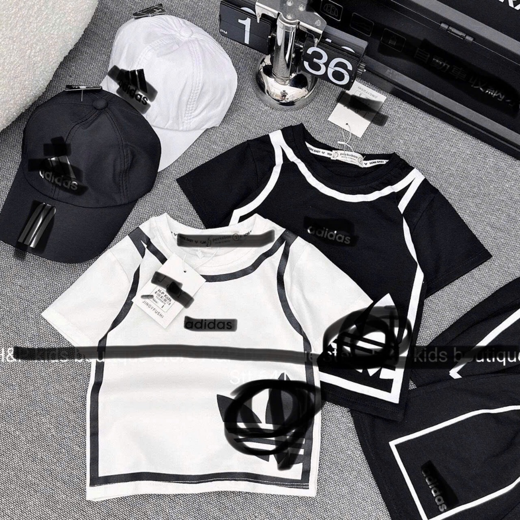 COMBO 2 ชุดแขนสีดําและสีขาวสําหรับ BOYS ขนาด 6-18KG
