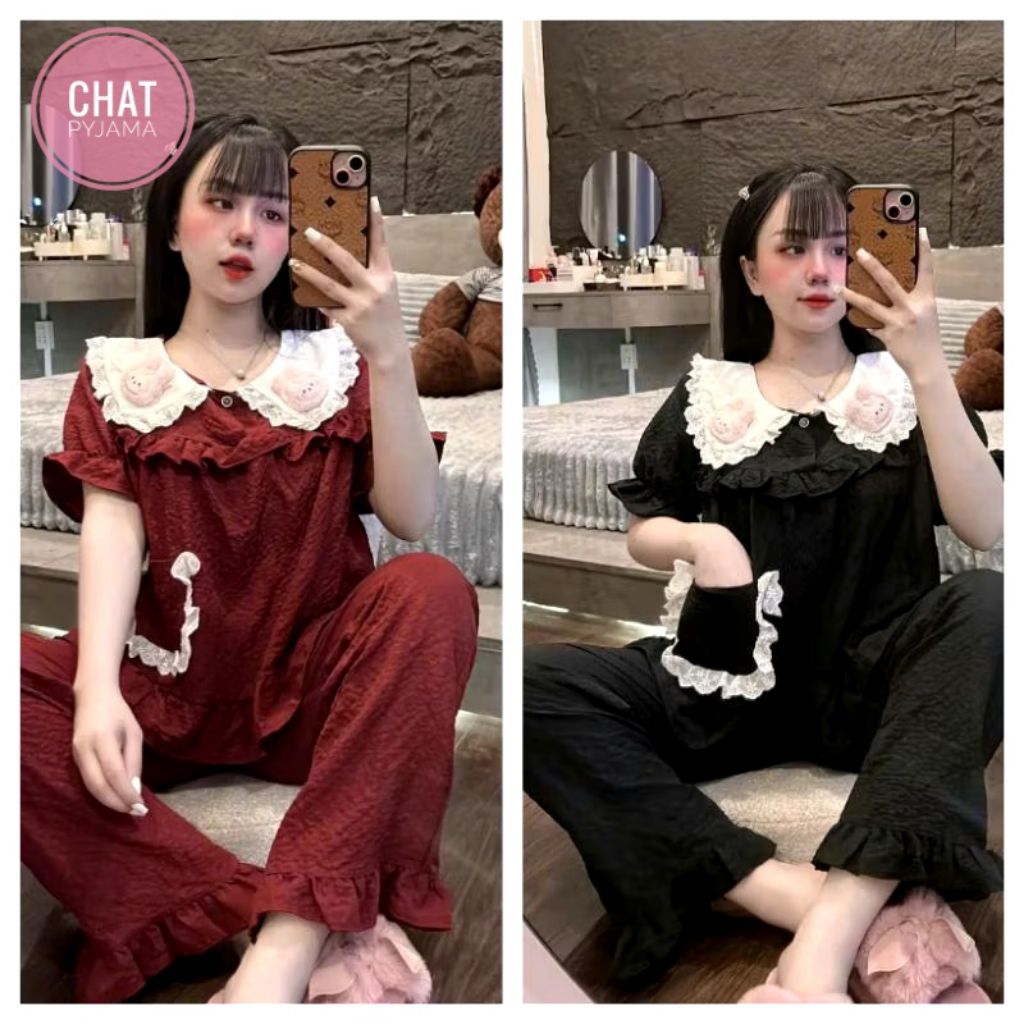 EXTREMELY IU RABBIT แขนยาว PYJAMA SET CD34