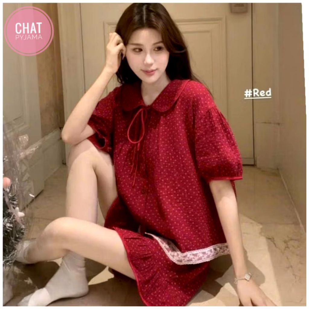BEAUTIFUL IU TN31 ชุดคอปกต้นขา PYJAMA
