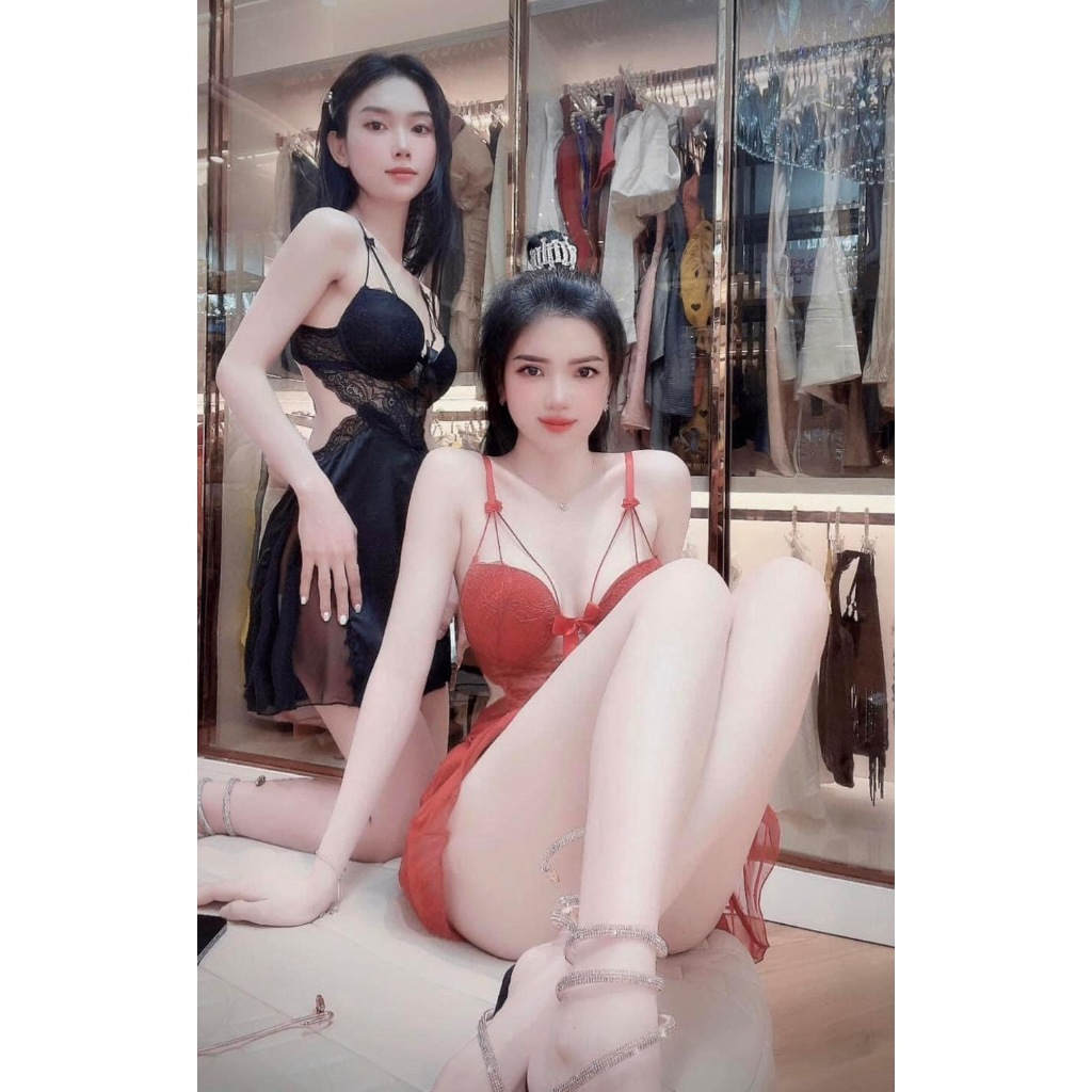 HT181 ชุดนอนลูกไม้เซ็กซี่มีโครงและ PADDING ชุดนอนผ้าไหมเปลือยเซ็กซี่ HT181 ราคา ถูกที่สุด ดีลบีเคเค แกลเลอรีภาพที่ 3