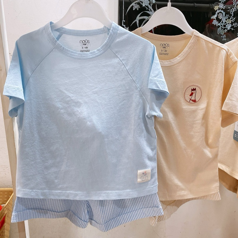 Nous kid - ชุดแขนกุดรูปเป็ดพร้อมกางเกงลายทางสําหรับเด็ก ไซส์ 2y 3y 4y 5y 6y