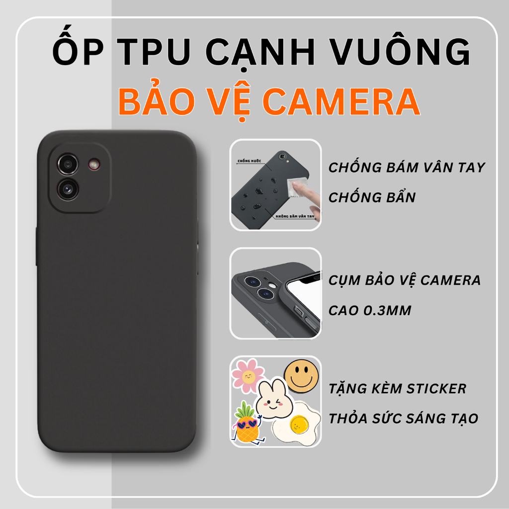 เคสโทรศัพท์ Square Edge สําหรับ SAMSUNG A03 / A03S/ A03 |เคส TPU MEKCASE