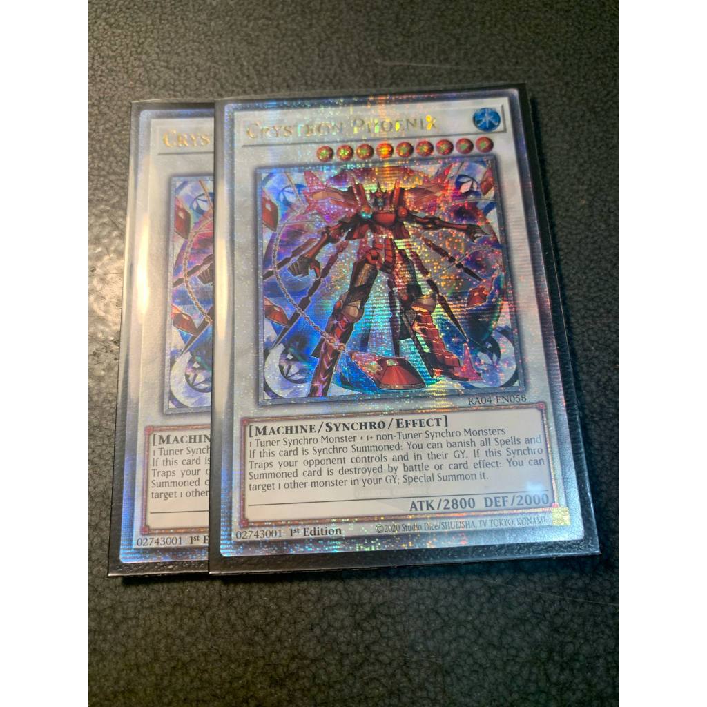 การ์ด Yugioh ของแท้ Crystron Phoenix RA04-EN058 25th
