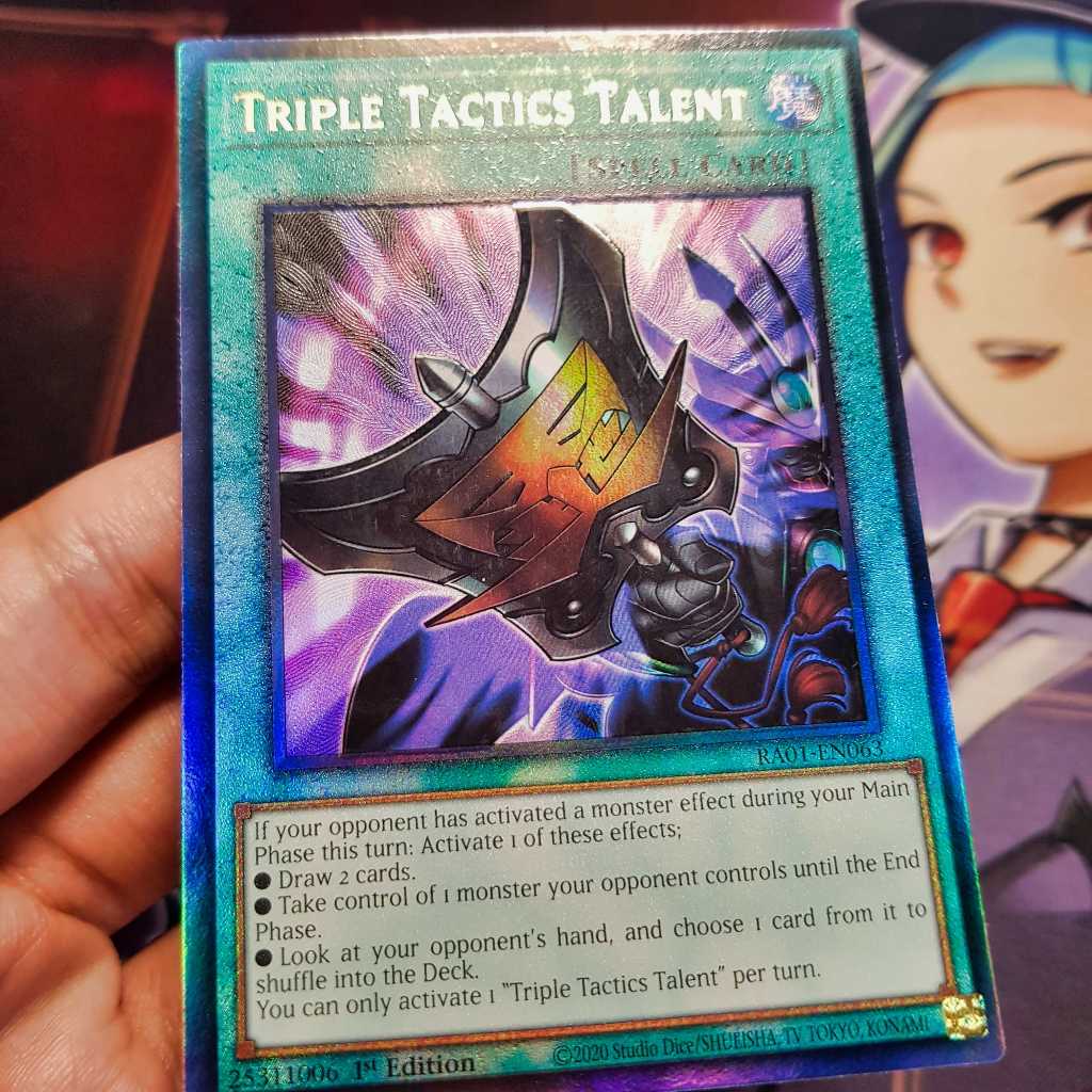 การ์ด Yugioh ของแท้ | Triple Tactics Talent | RA01 สุดยอดหายาก