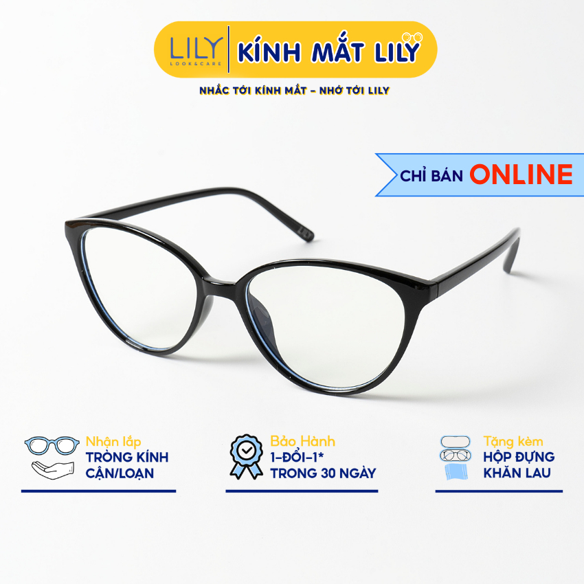 LILY EYEWEAR แว่นตาแมวแฟชั่นสตรีพร้อมขาแว่นพลาสติกแข็งแรง สไตล์สวมใส่ง่าย 72130