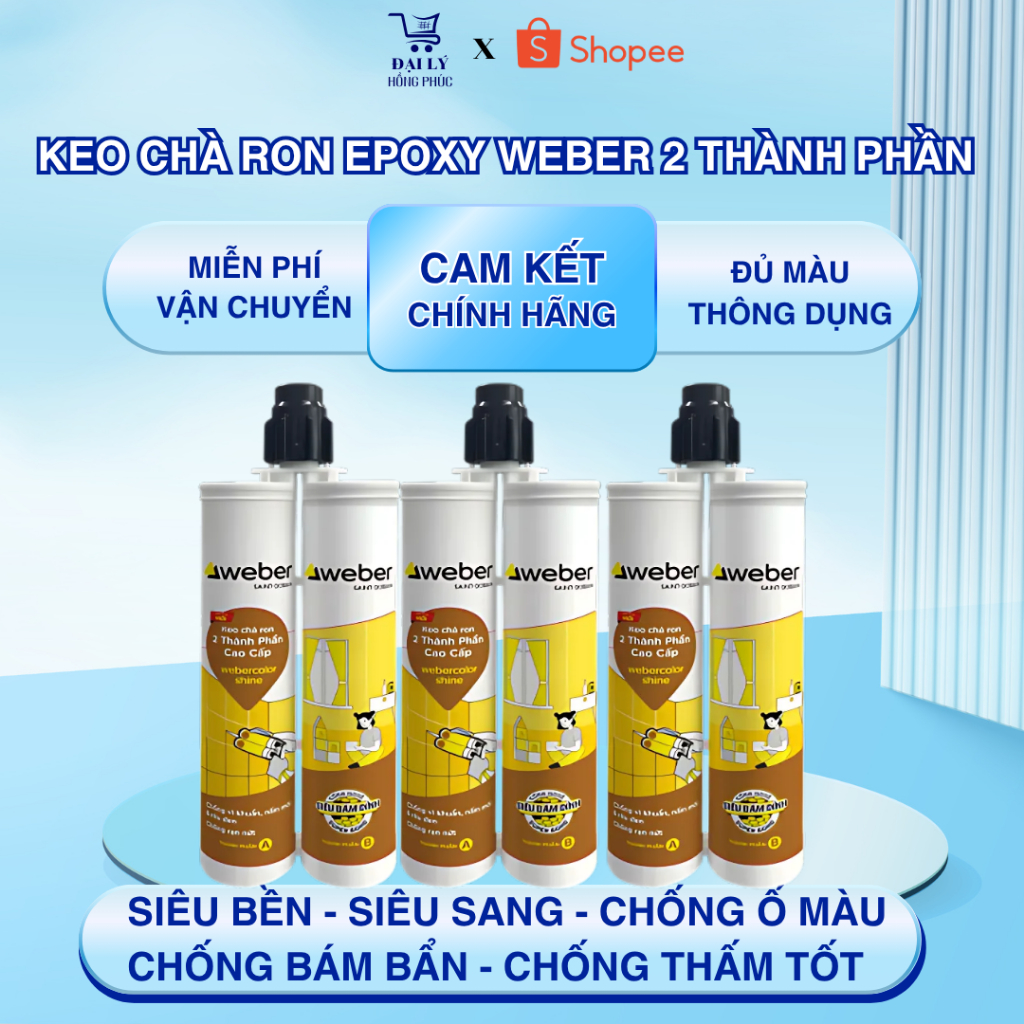 Weber 2-Component Epoxy Grout - Weber.color SHINE กันน้ํา คราบ เชื้อรา