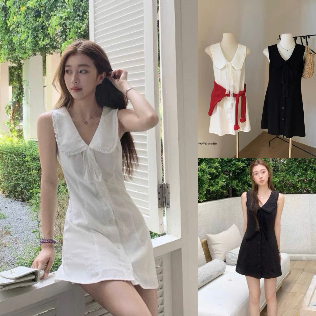 Luocanh6959 WGWE C910 เดรสแขนกุดคอเต่า รหัส 6869 สไตล์เลดี้หรูหรา SLN