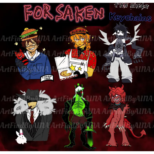 พวงกุญแจ Pre Forsaken พวงกุญแจอะคริลิค | 1x1x1x1,Two Time,Elliot,007n7,C00lokid,Mafioso