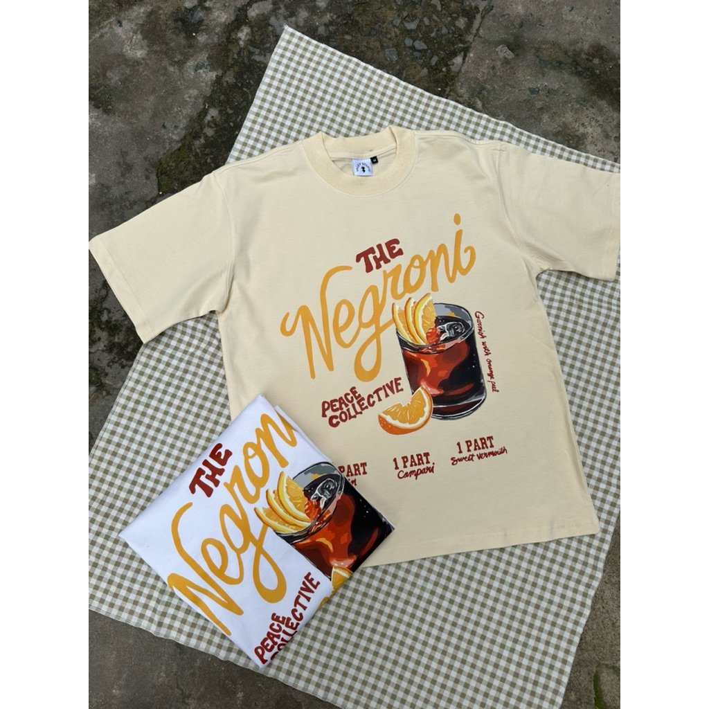 [THE NEGRONI] เสื้อยืดฤดูร้อนหลวมสําหรับผู้ชายและผู้หญิง Unisex ผลิตจากผ้าฝ้ายพรีเมี่ยมเนื้อนุ่ม