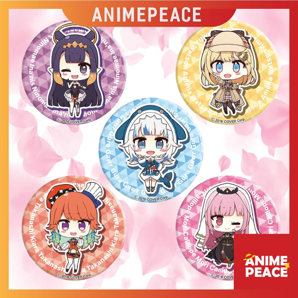 Gawr Gura Calliope Kiara Amelia Waston Ninomae Innis Hololive จานรองแก้วเซรามิก/จานรองแก้วเซรามิก, ก