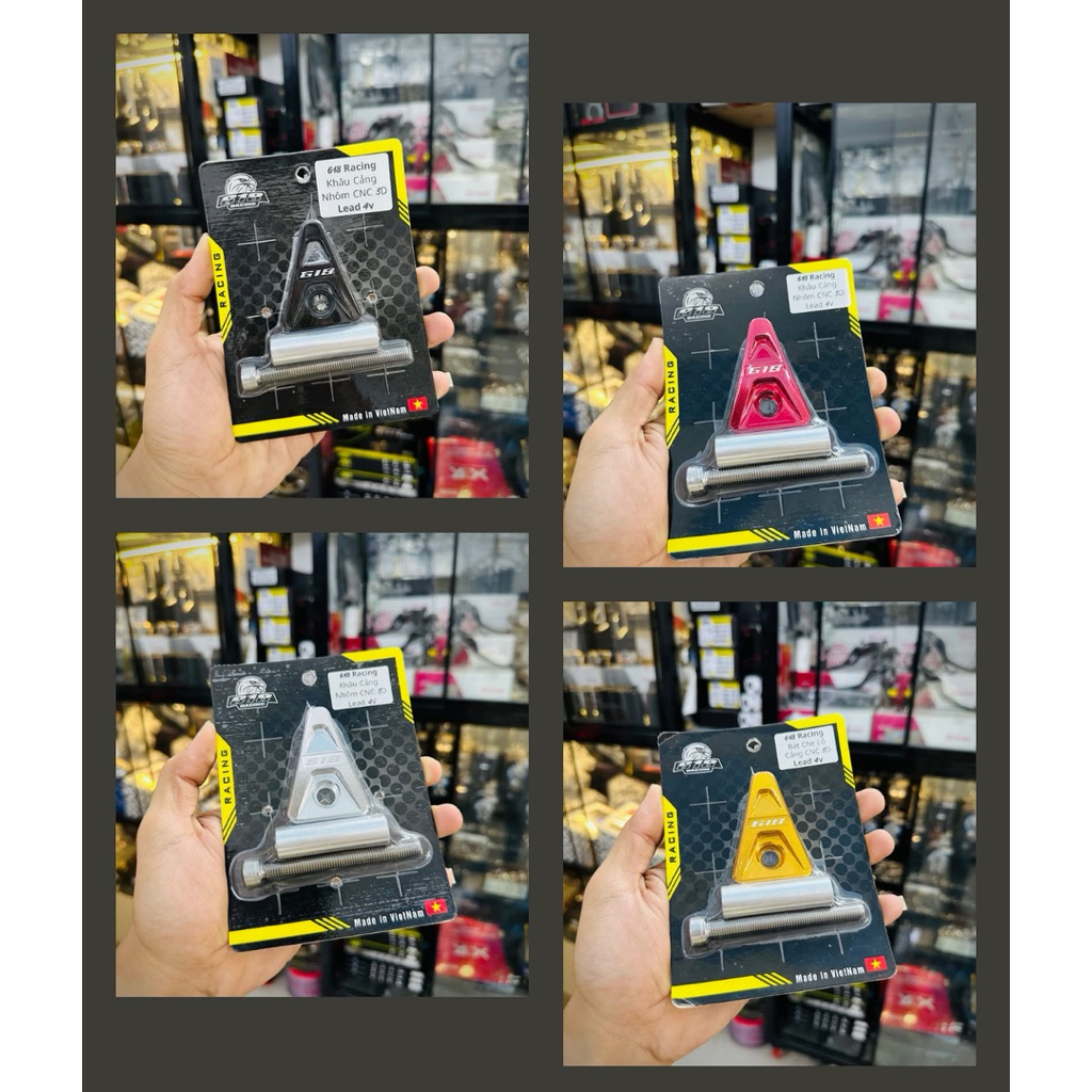 Cnc 618racing ฝาครอบรูพอร์ตด้านหลังอลูมิเนียมสําหรับ Lead 125i 2val - 4val!