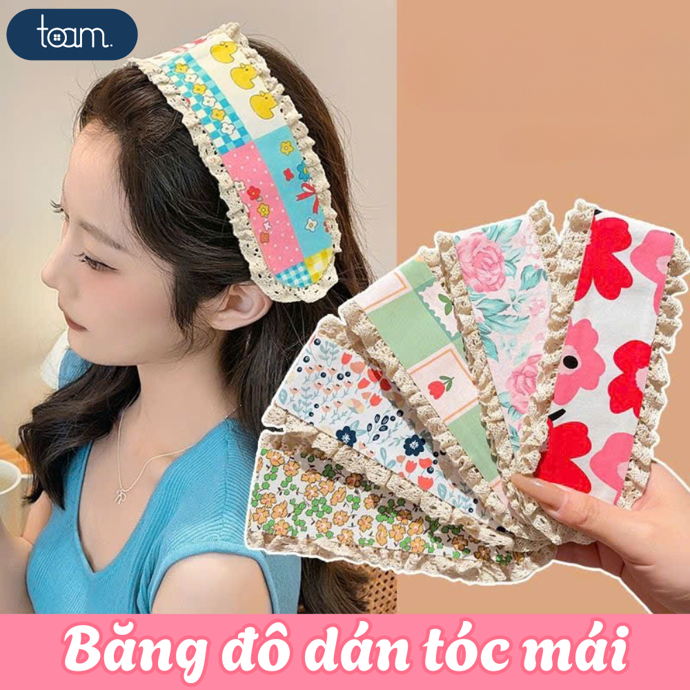 Magic Hairline Volumizing Headband, Vintage Floral Pattern Solid Bangs Fixing Sticker