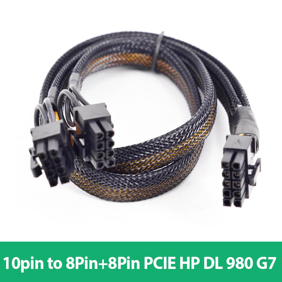 สายไฟ 10Pin to Dual 8PIN PCIE VGA HP DL980 DL580 DL585 G7, แหล่งจ่ายไฟสําหรับกราฟิกการ์ด VGA, การ์ดเ