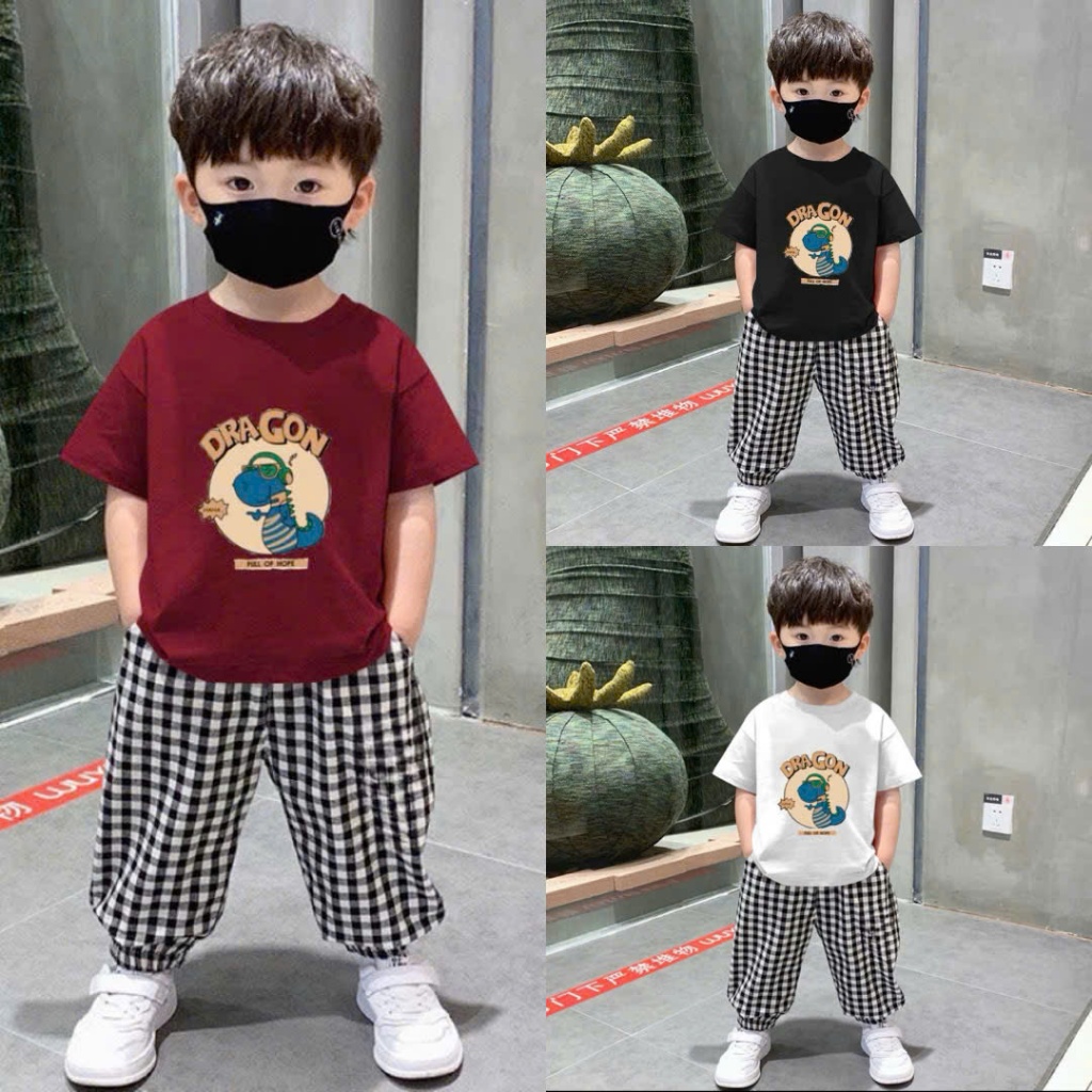 มังกร ผสม - ชุดเสื้อผ้าเด็กสําหรับเด็กชายและเด็กหญิงทําจากผ้าฝ้ายและผ้านุ่มขนาด 8-20 กก. เหมาะสําหรับการเรียนรู้และเล่