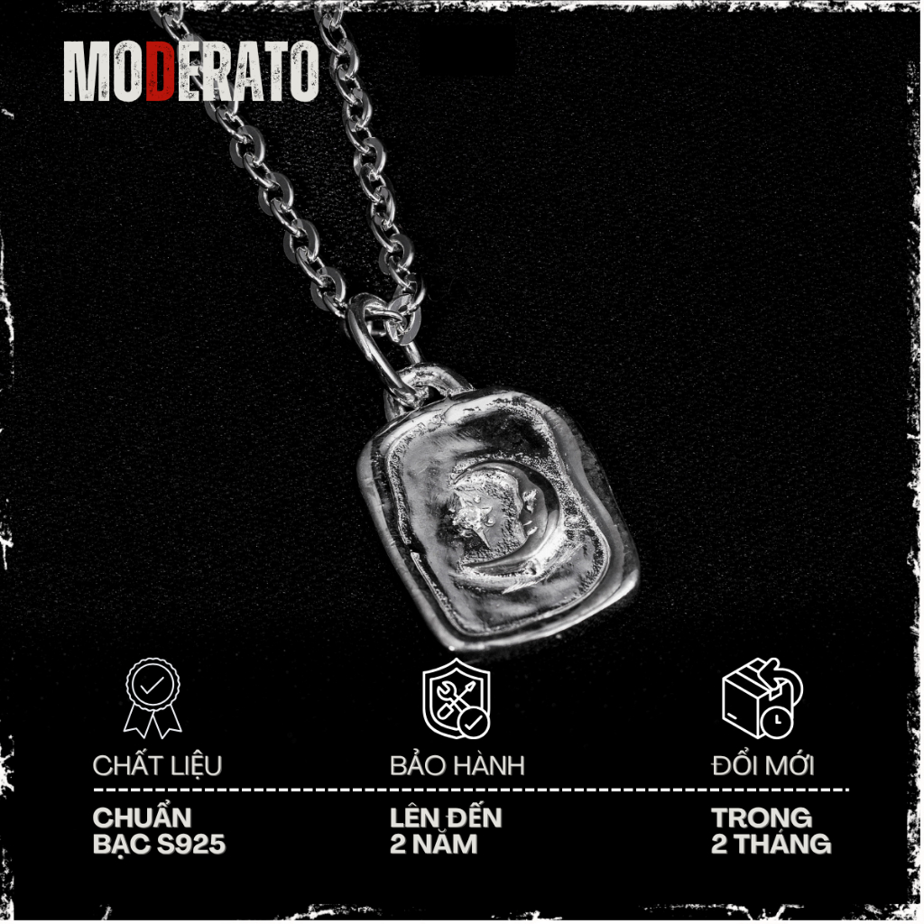 S925 Moderato Vortex สร้อยคอเงินสําหรับผู้ชายและผู้หญิง - 40005