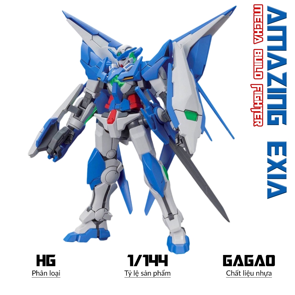 โมเดล HG Amazing Exia, 1/144 Mecha, ของเล่นประกอบพลาสติก