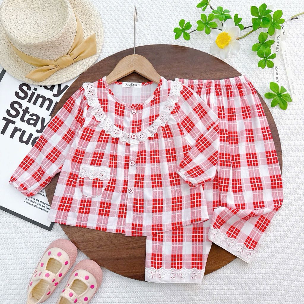 สค ชุดลินินแขนยาวและกางเกงขายาวสําหรับแม่และเด็ก (แบบหัก) เนื้อลินินผิวสองชั้น เย็นสบาย ซึมซับ