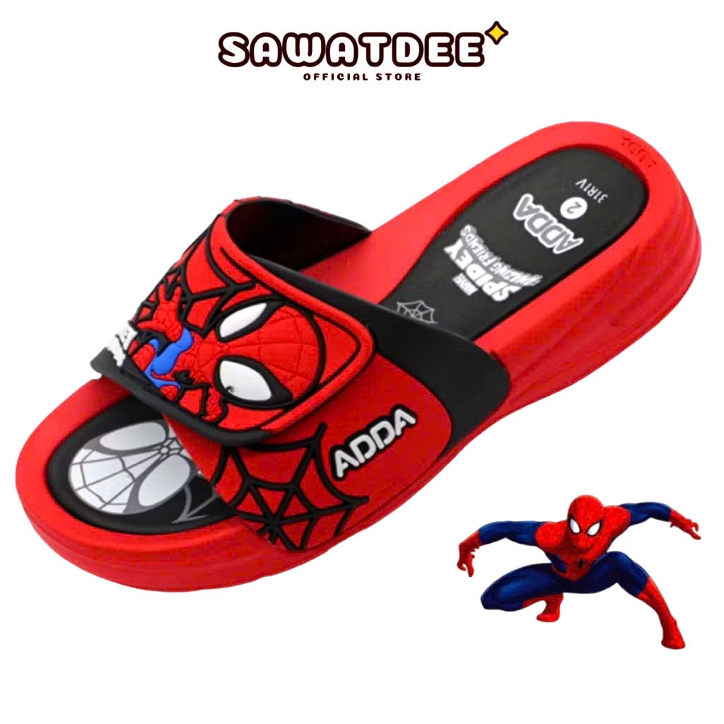 ADDA Thailand Brand Cross-Strap Sandals 31R1V สําหรับเด็กผู้ชาย / เด็กผู้หญิง Spider Man / mky Mouse