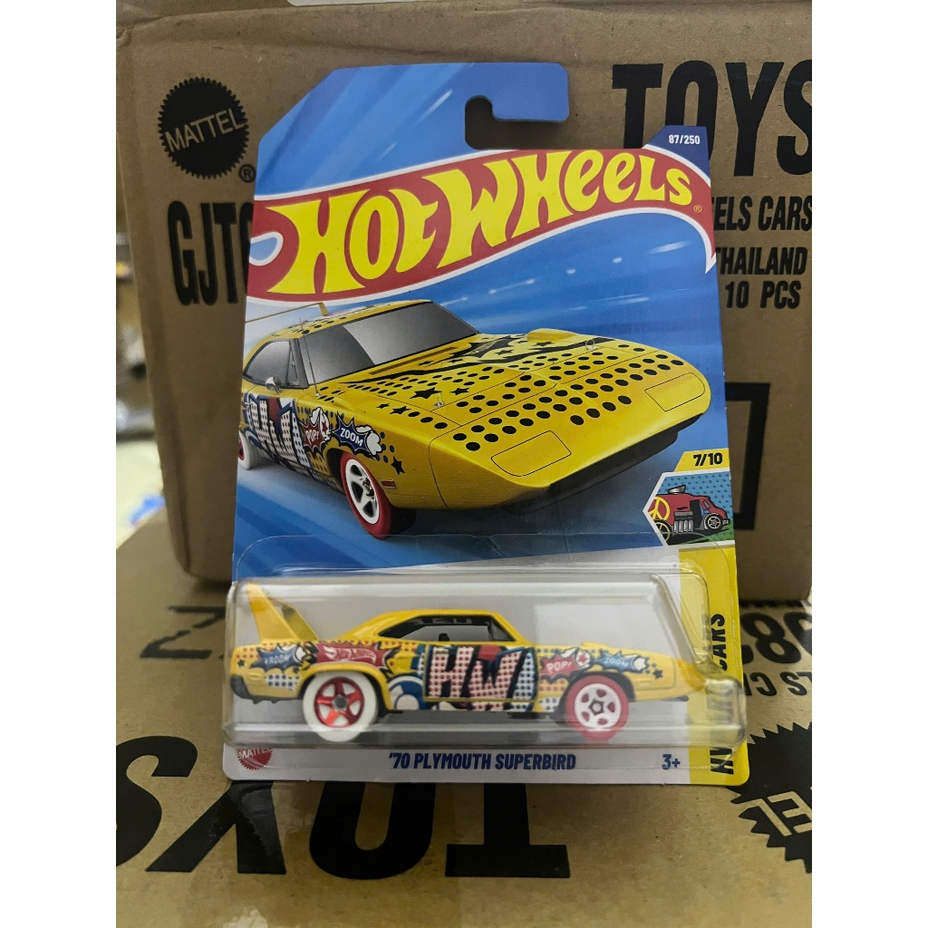 LeHuong Diecast - Hot Wheels 70 Plymouth Superbird สีเหลือง